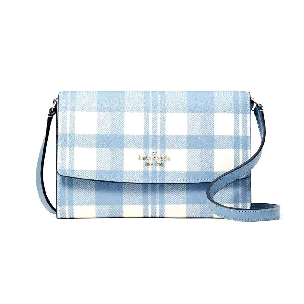 New Kate Spade Perry Saffiano Crossbody Blue Multicolor with Dust Bag