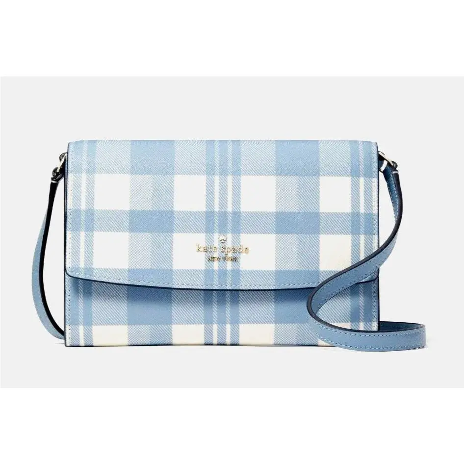 New Kate Spade Perry Saffiano Crossbody Blue Multicolor with Dust Bag