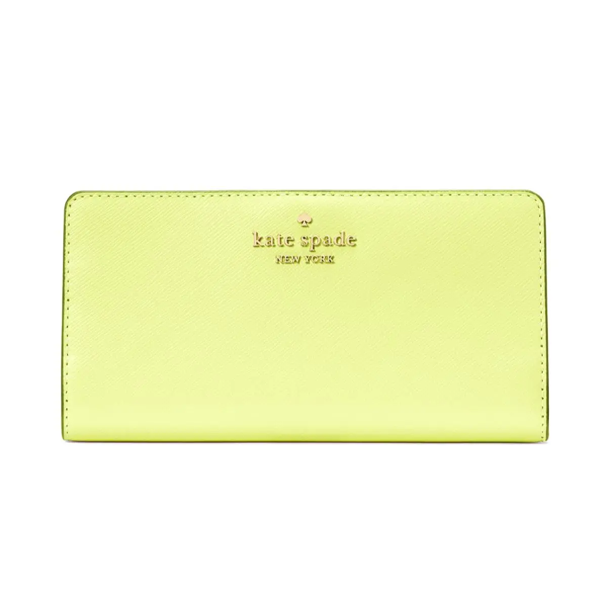 New Kate Spade Madison Large Slim Bifold Lime Slushy