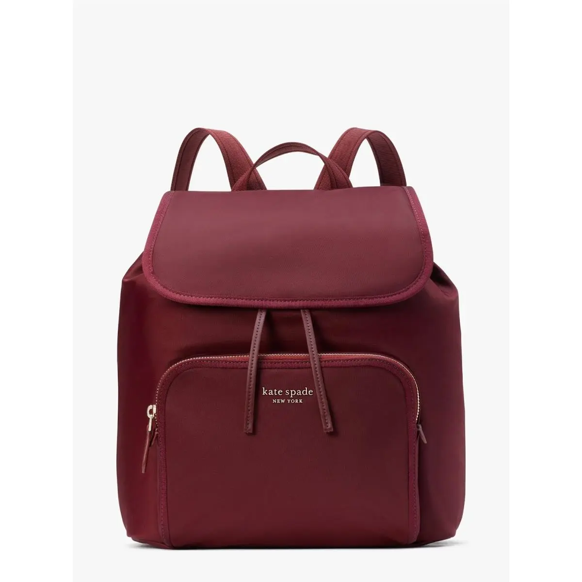 New Kate Spade Sam Medium Backpack The Little Better Nylon Dark Merlot