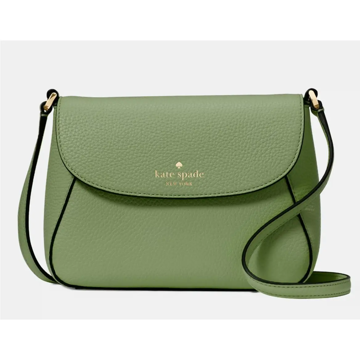 New Kate Spade Monica Small Flap Crossbody Bag Leather Cedar Stand with Dust Bag