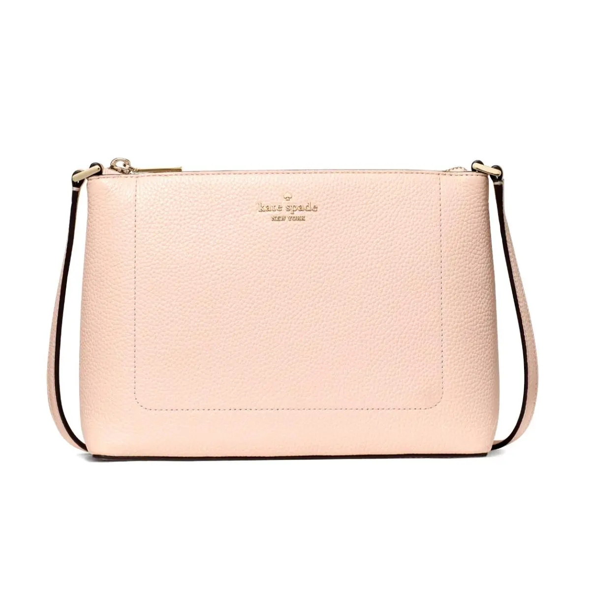 New Kate Spade Leila Crossbody Pebble Leather Pearl Pink