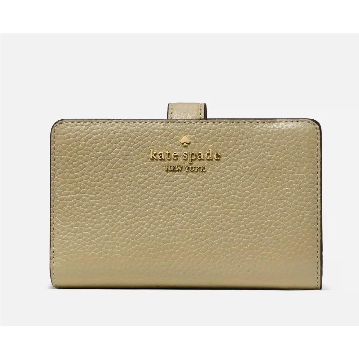 New Kate Spade Medium Compact Bifold Wallet Pebble Leather Elm