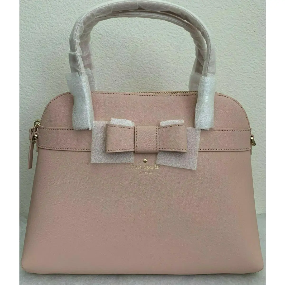 Kate Spade Kirk Park Saffiano Julita Maise Satchel Bag Warm Vellum