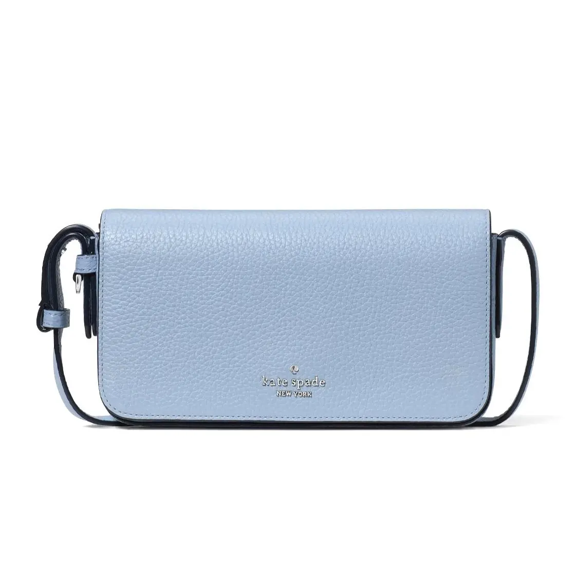 New Kate Spade Juliette Crossbody Bag Pebble Leather Muted Blue with Dust Bag