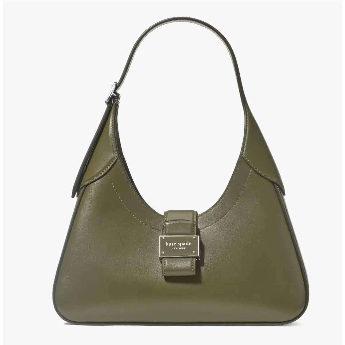 New Kate Spade Nouveau Small Shoulder Bag Smooth Leather Seaweed with Dust Bag