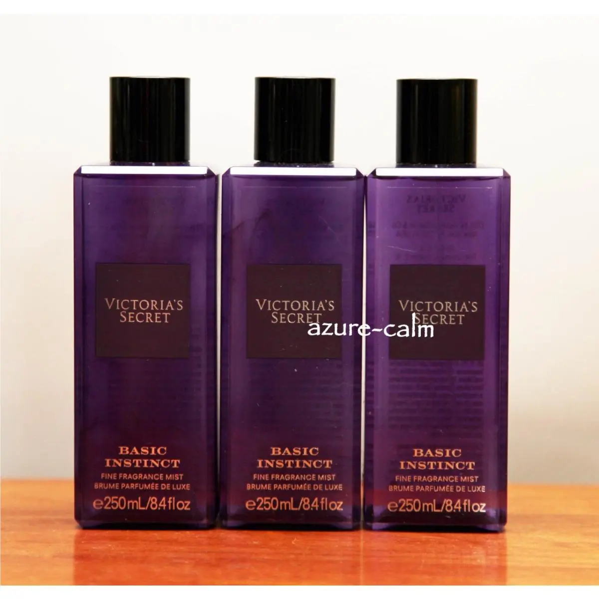 Victoria`s Secret Basic Instinct 8.4 Ozs Fragrance Body Mist x 3