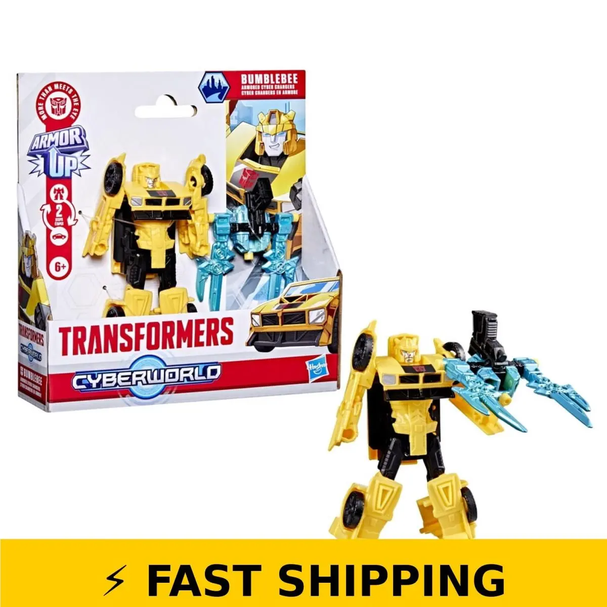 Transformers Cyberworld Armored Cyber Changers Bumblebee Action Figure