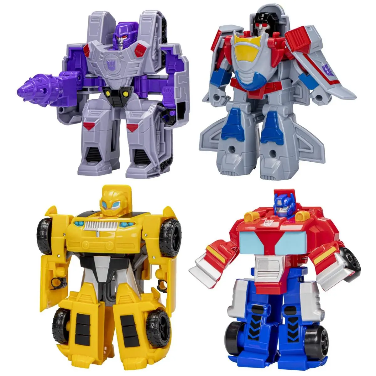 Transformers Heroes vs Villains 4-Pack: Optimus Prime Bumblebee Megatron Star