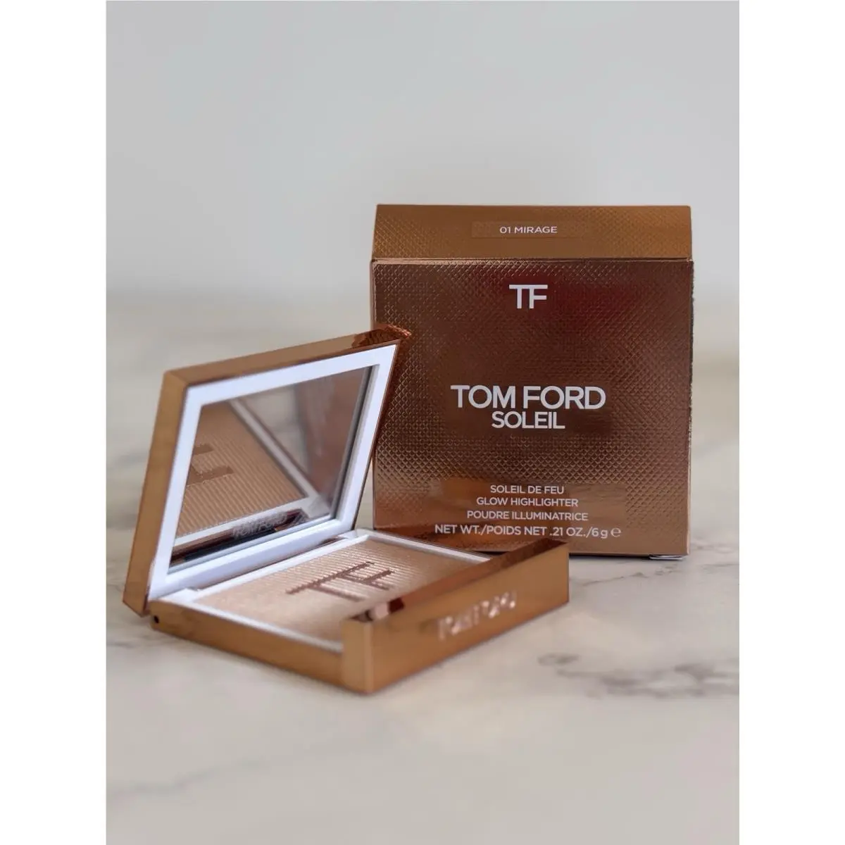 01 Mirage Tom Ford Soleil de Feu Glow Highlighter Full Size 0.21oz/ 6g