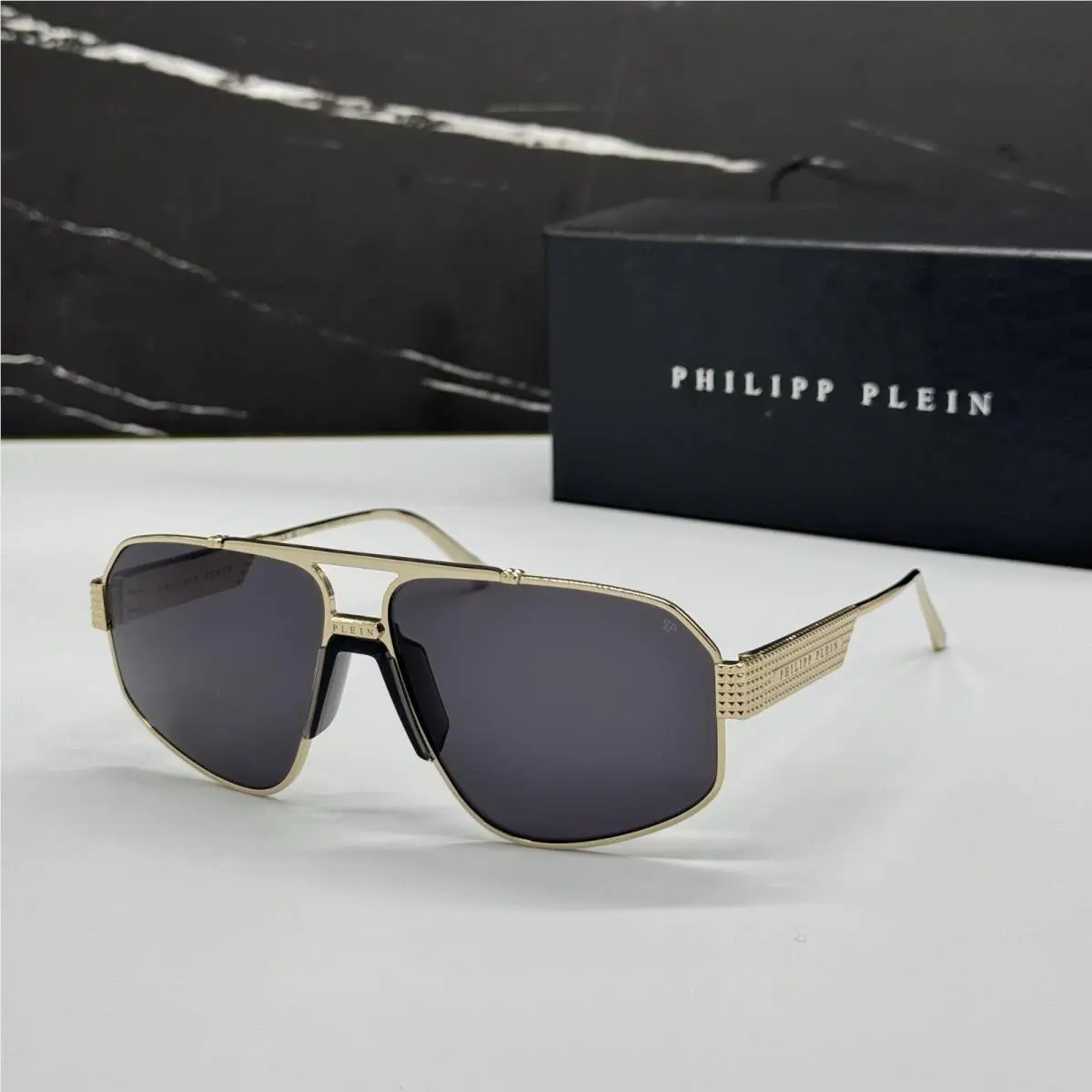 Philipp Plein SPP106M 302 Gold/gray Men Sunglasses