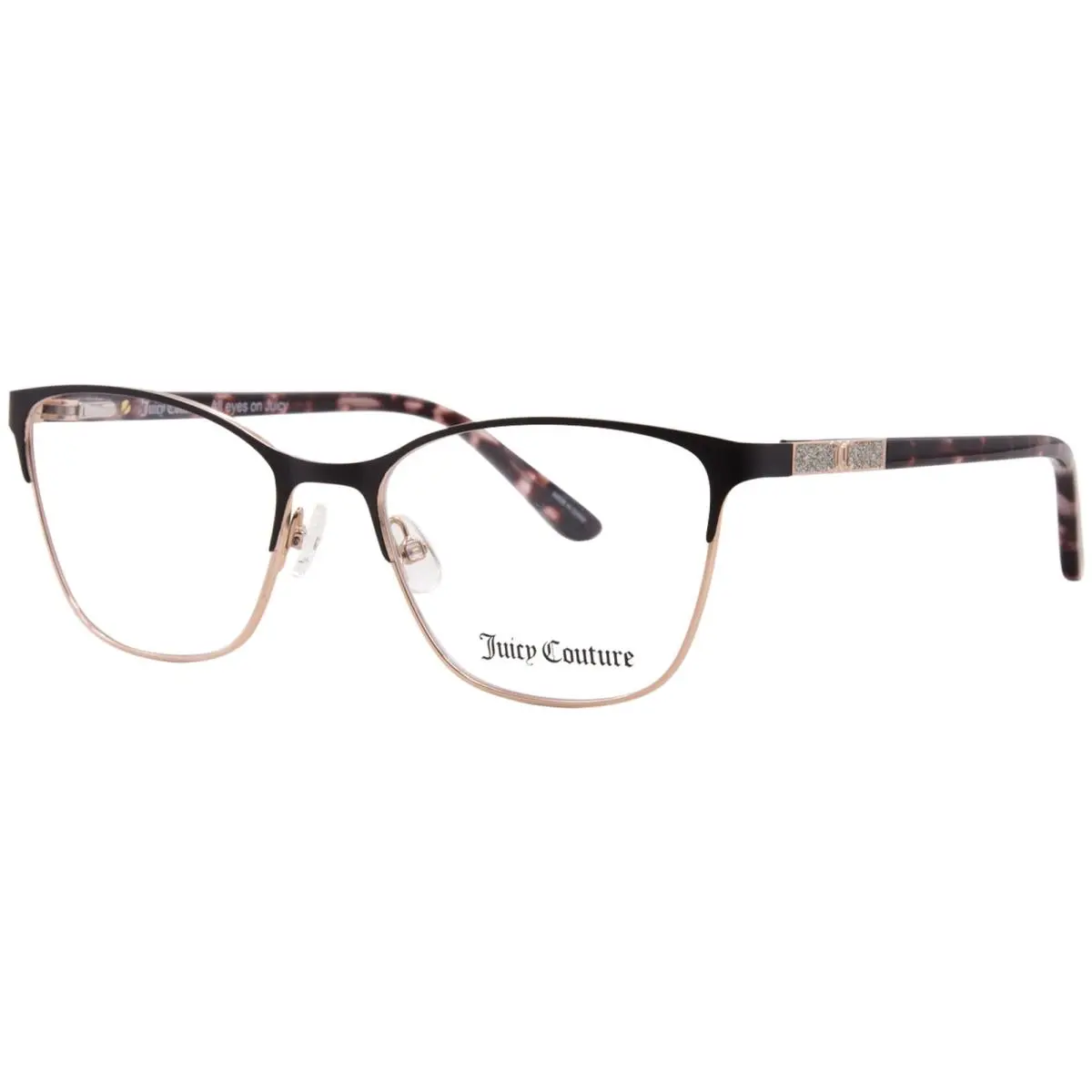 Juicy Couture JU-247/G 2TB Eyeglasses Women`s Black/pink/havana Full Rim 52mm