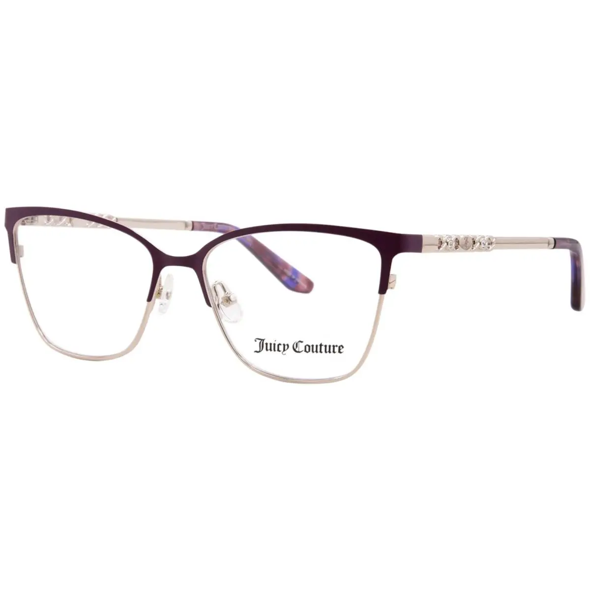 Juicy Couture JU-275/G B3V Eyeglasses Frame Women`s Violet Full Rim Cat Eye 52mm