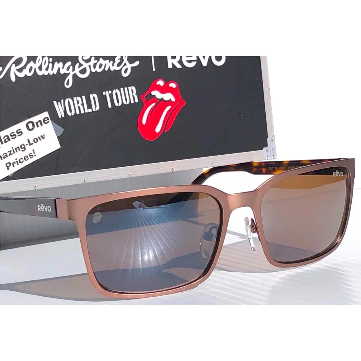 Revo Rolling Stones Moonlight Mile Brown Polarized Terra Sunglass 7118 02 BR