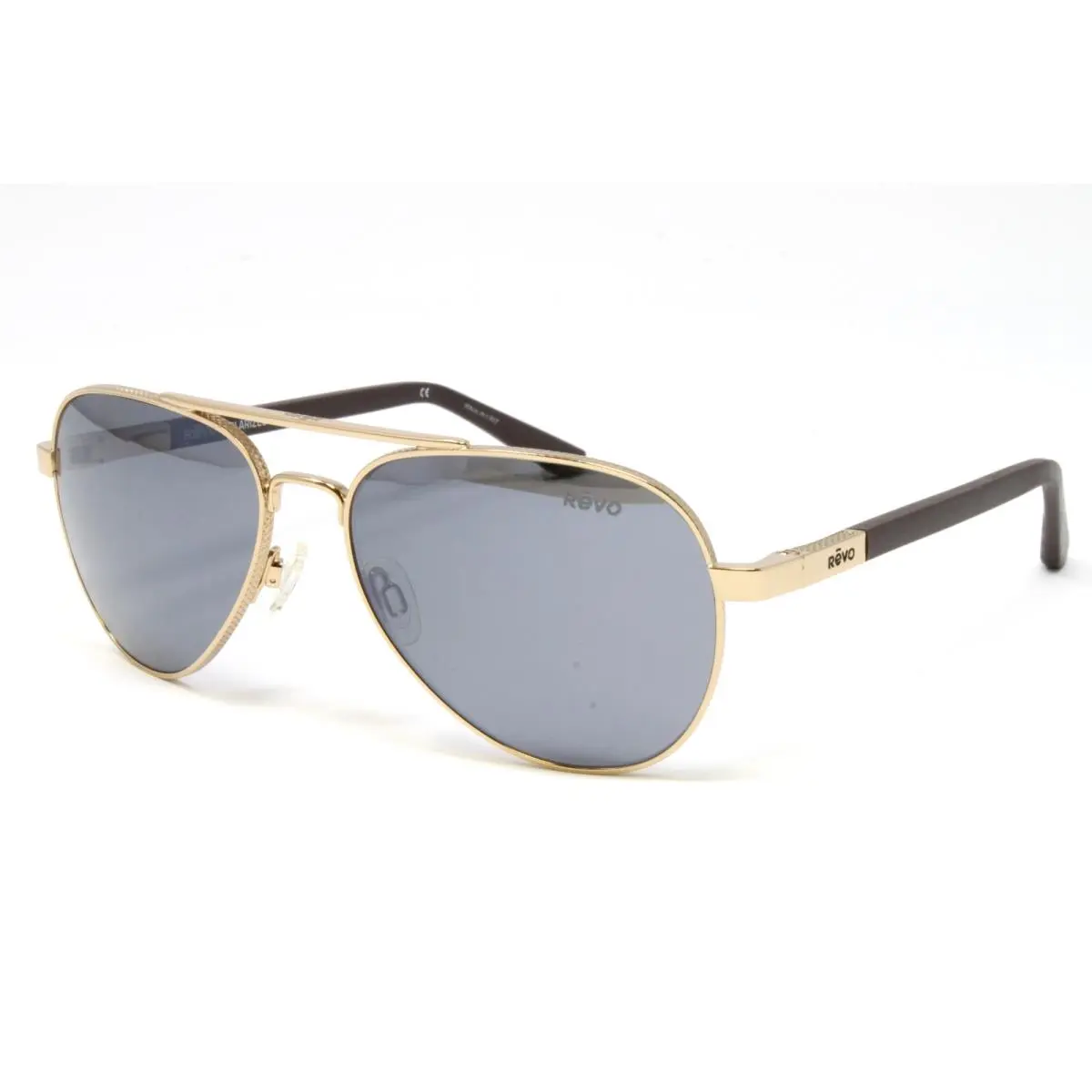Revo Unisex Sunglasses Raconteur RE1011-04GY Gold 58mm Aviator Polarized Lens