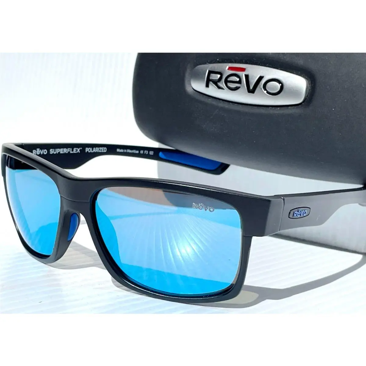 Revo Espen Matte Black Polarized Blue Water Sunglass 1097N 01 BL