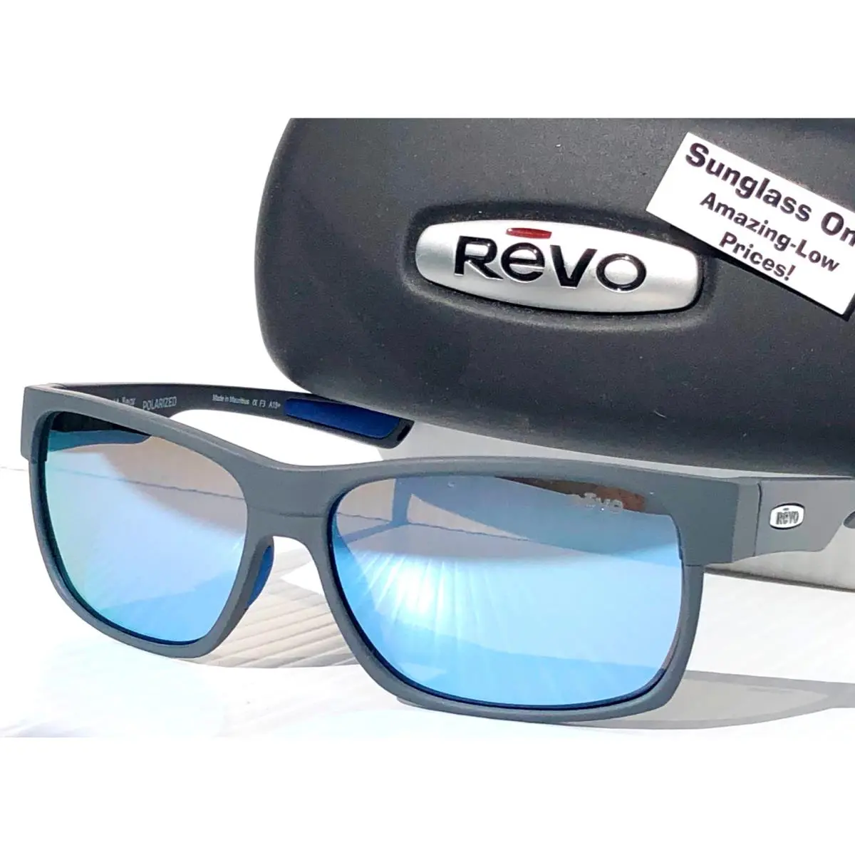 Revo Espen Matte Graphite Polarized Blue Water Sunglass 1097 00 BL