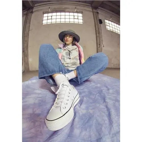 Converse Womens Chuck Taylor All Star Lift Platform Shoes - Optical White - Optical White