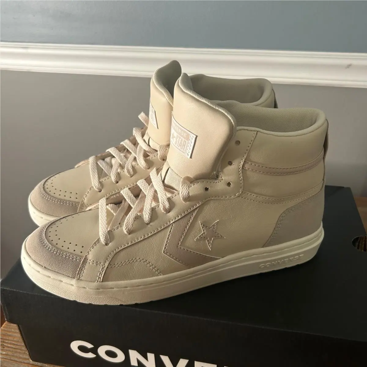 Converse Pro Leather High Top Sneakers Casual Shoes Light Dune Size 10
