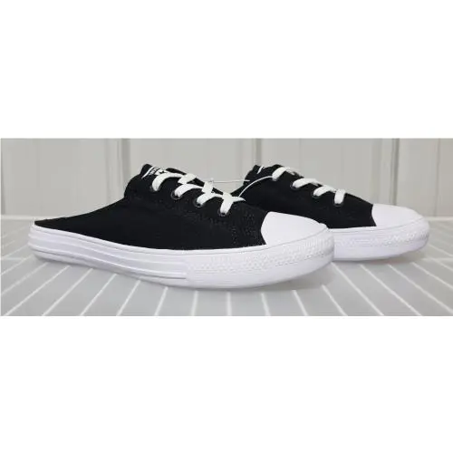 Converse Ctas Easy On Backless Black White Sneakers -- Men`s 9.5 Womens` 11.5