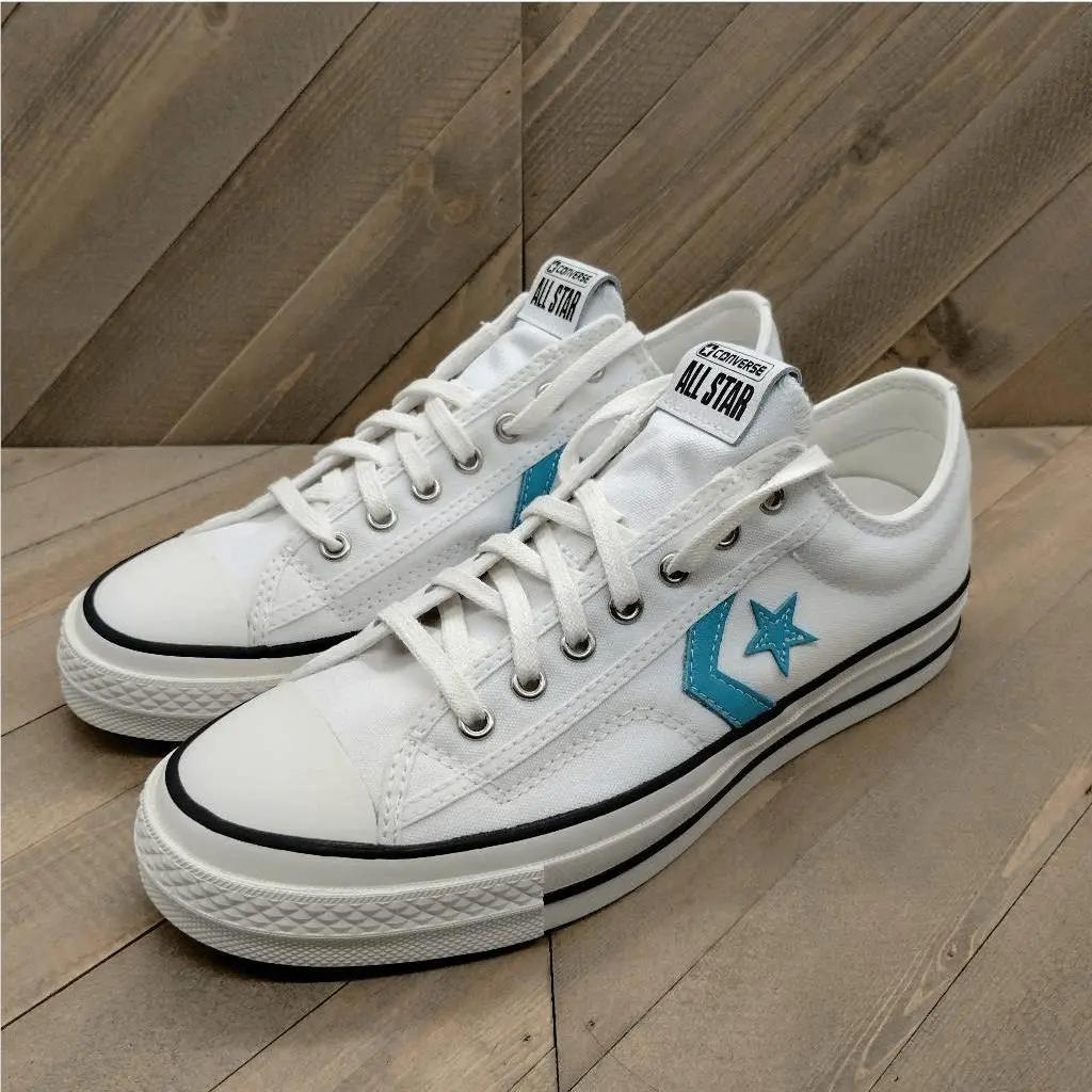 Converse Star Player 76 White Ocean Drip Blue Casual Sneakers Womens Size 9.5