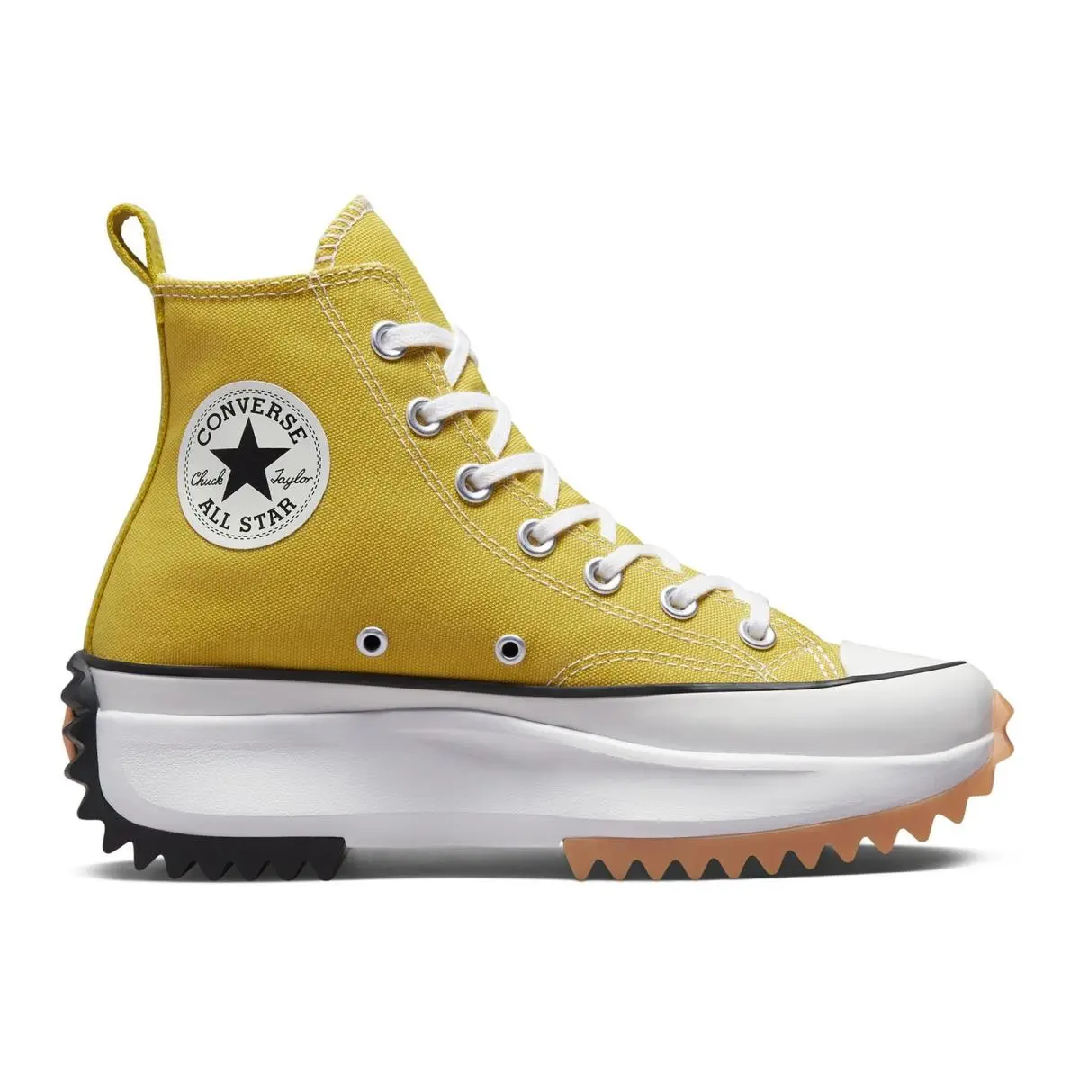 Converse Women`s Run Star Hike Hi Sneakers Bitter Lemon/black/white 7 Women/5.5