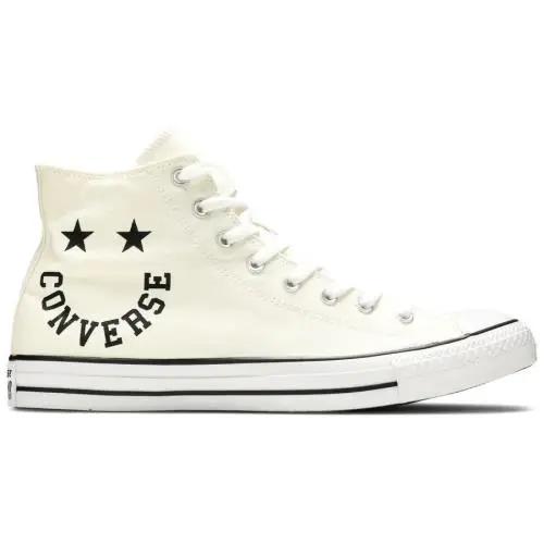 Size 9 Converse Chuck Taylor All Star High Smiley Face Cream Egret White Smiley