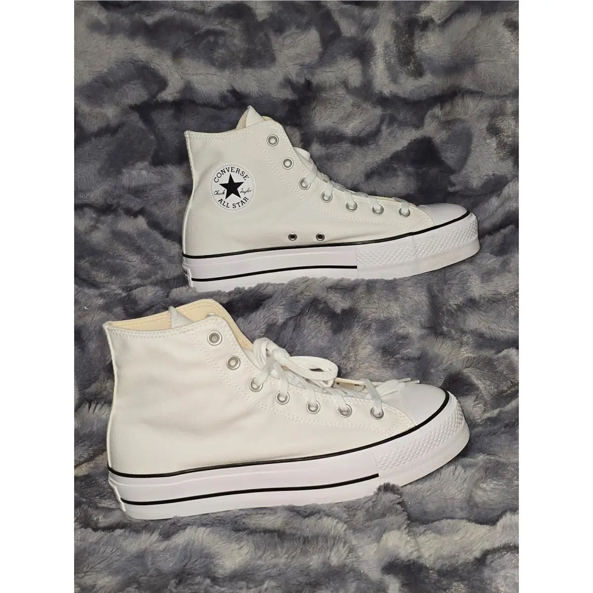 Converse Chuck Taylor All Star Platform High Top Sneakers White Women 10.5