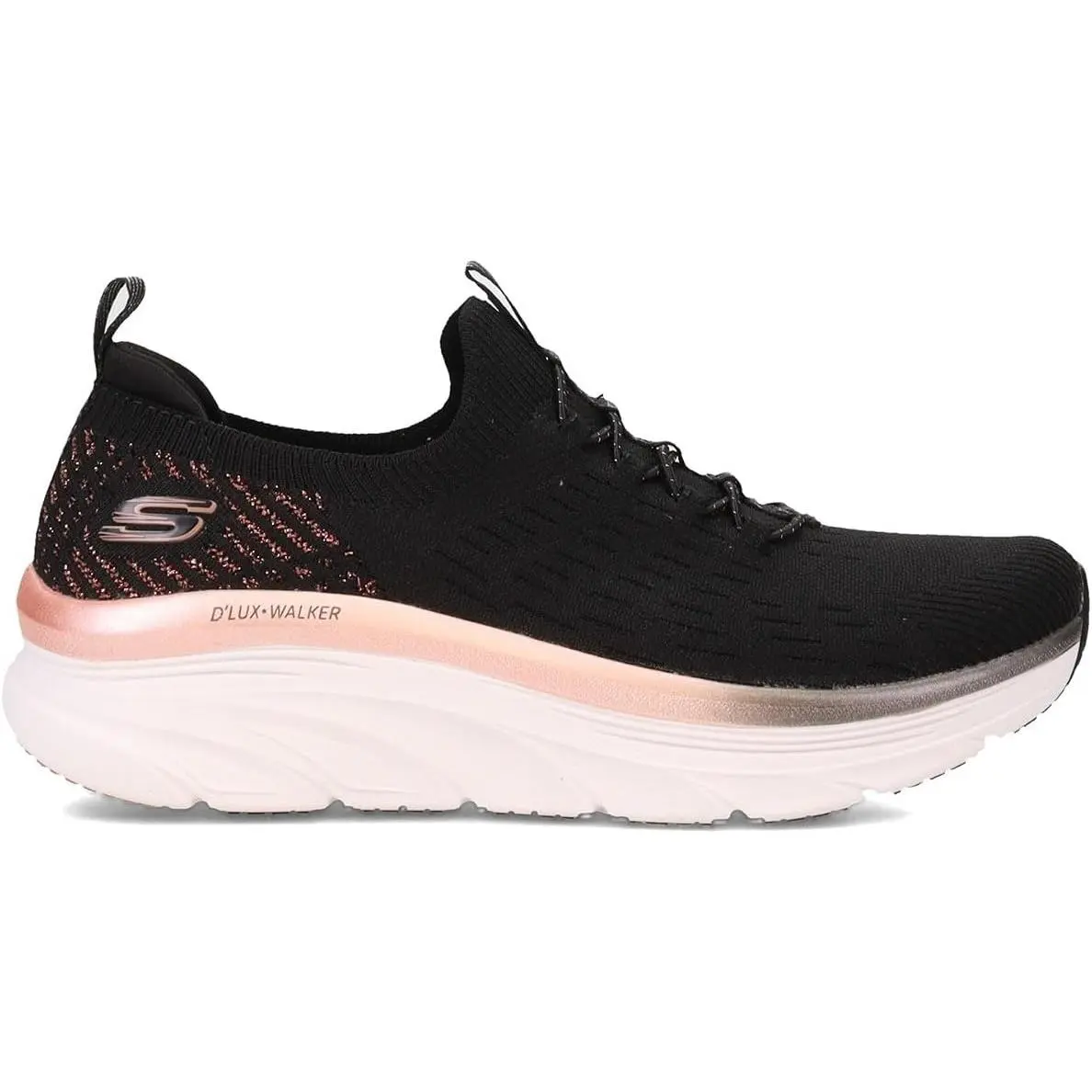 Skechers shoes - Skechers D`Lux Walker Let It Glow - 149366 BKRG - Black & Rose Gold 10