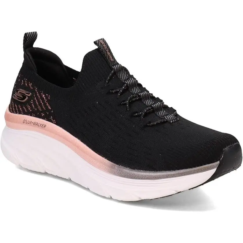 Skechers shoes - Skechers D`Lux Walker Let It Glow - 149366 BKRG - Black & Rose Gold 7