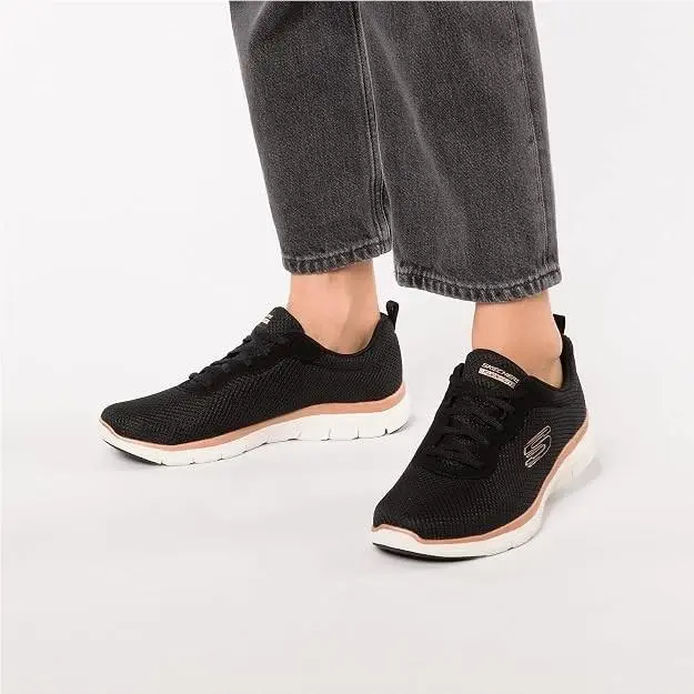 Skechers shoes - Skechers flex Appeal - flex Appeal - 149303-BKRG - Black & Rose Gold 10