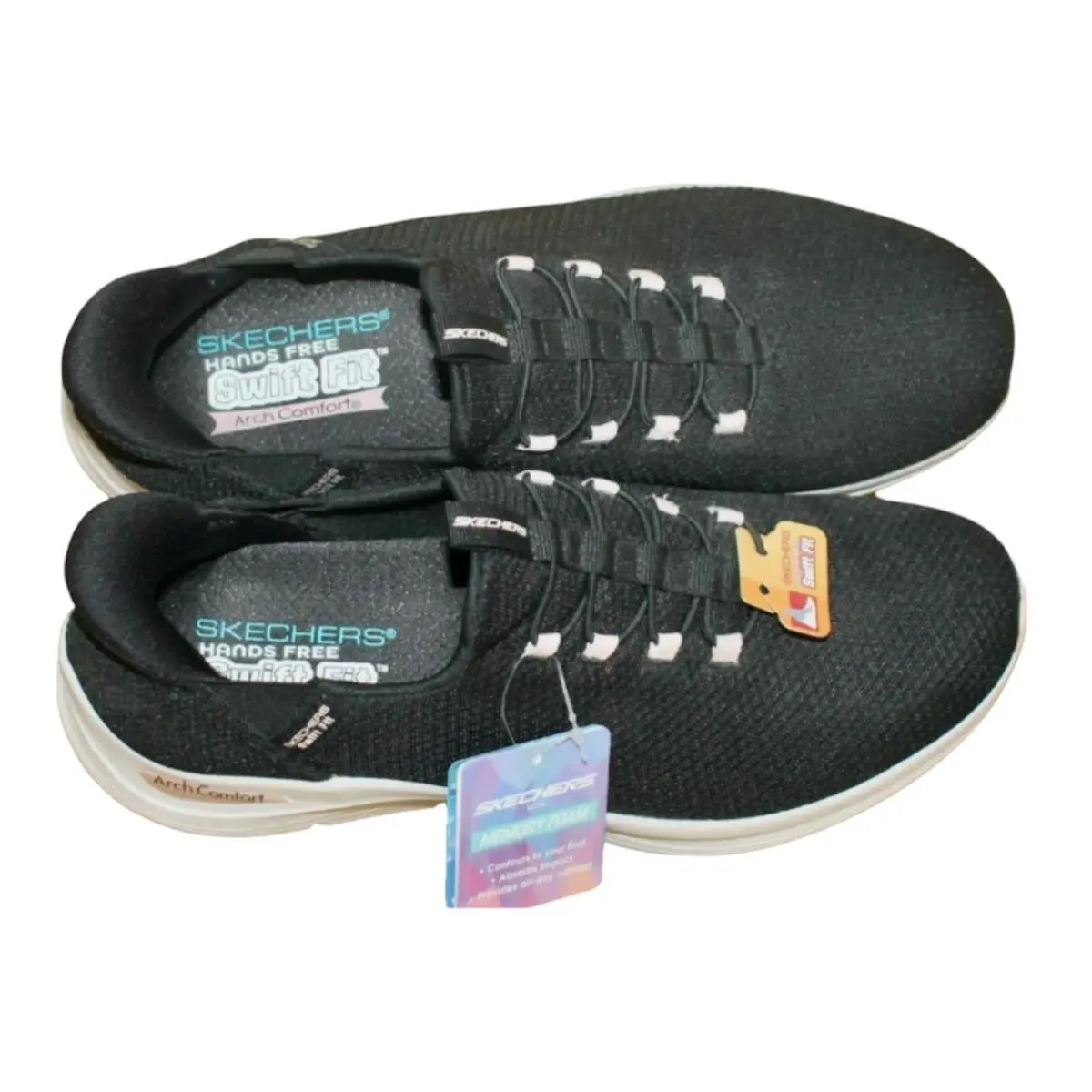 Skechers shoes - Swift Fit Arch Comfort Hands Free Sneaker - 179186TX - Black/Pink 3