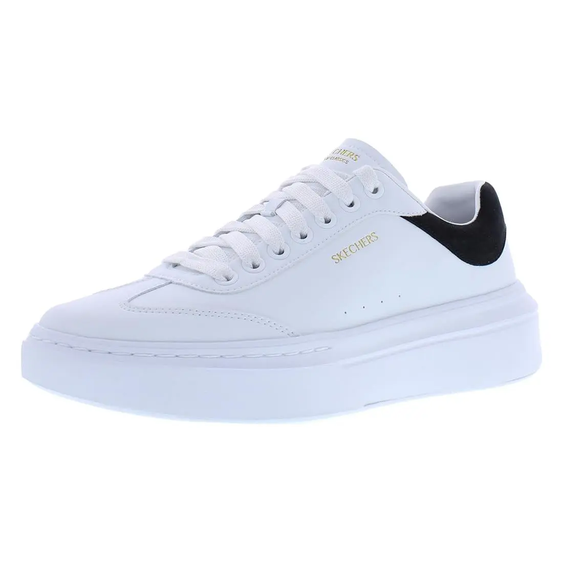 Cordova Classic Best Behavior Leather Womens Shoes Size 9.5 white black white by Skechers