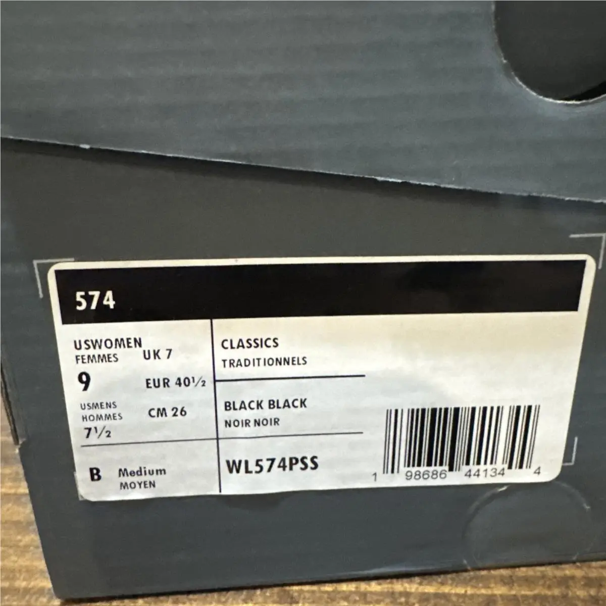 New Balance shoes - New Balance 574 Croco Embossed - WL574PSS - Black (UPC: 198686441351) 8