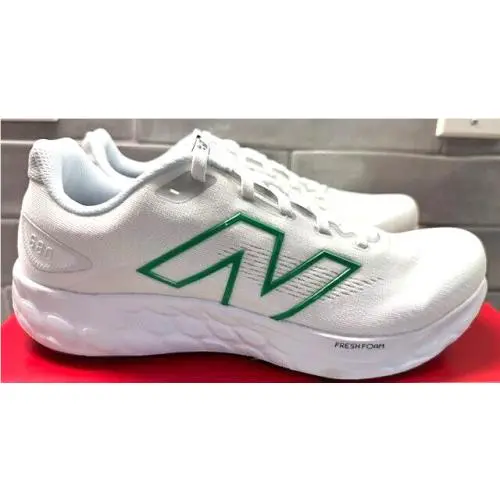 New Balance Men`s Running Shoes Sneaker Fresh Foam 680 v8 White/green 10.5 New