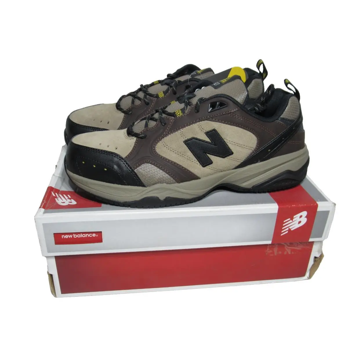New Balance 627 Steel Toe Work Shoes Mens 10.5 D Brown MID627O Slip Resistant