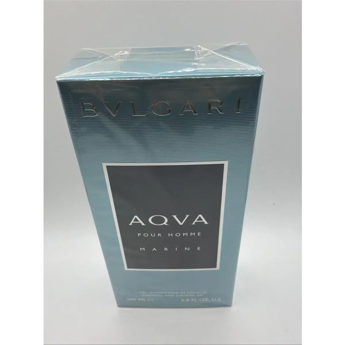 Aqva Pour Homme Marine Shampoo and Shower Gel Bvlgari 6.8 Oz Boxed
