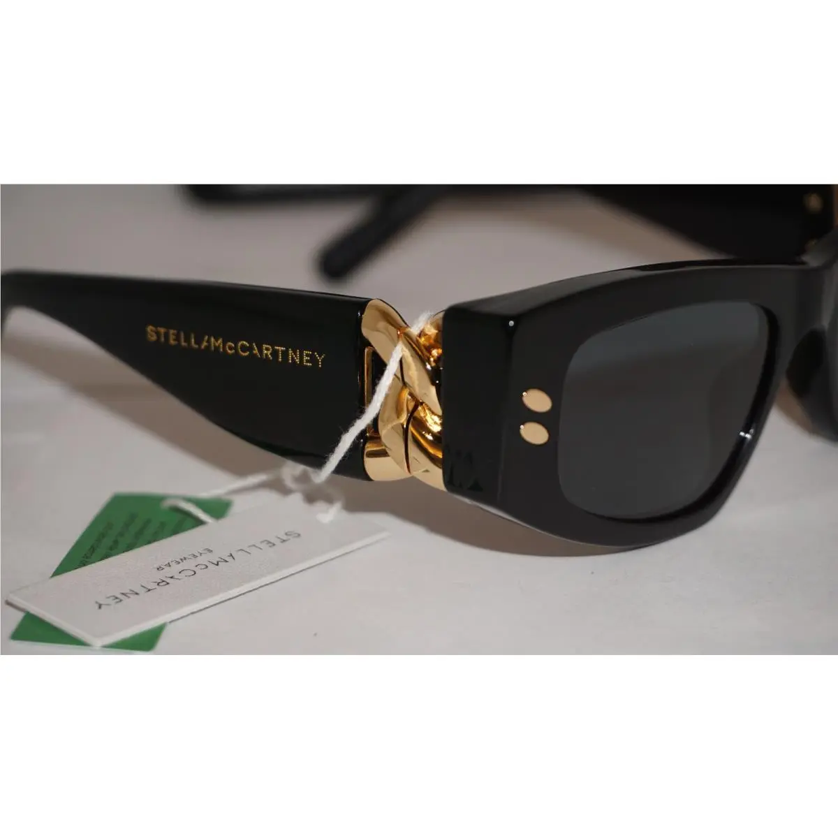 Stella Mccartney Sunglasses SC4005BI 01A Black Gold Grey 52 18 135