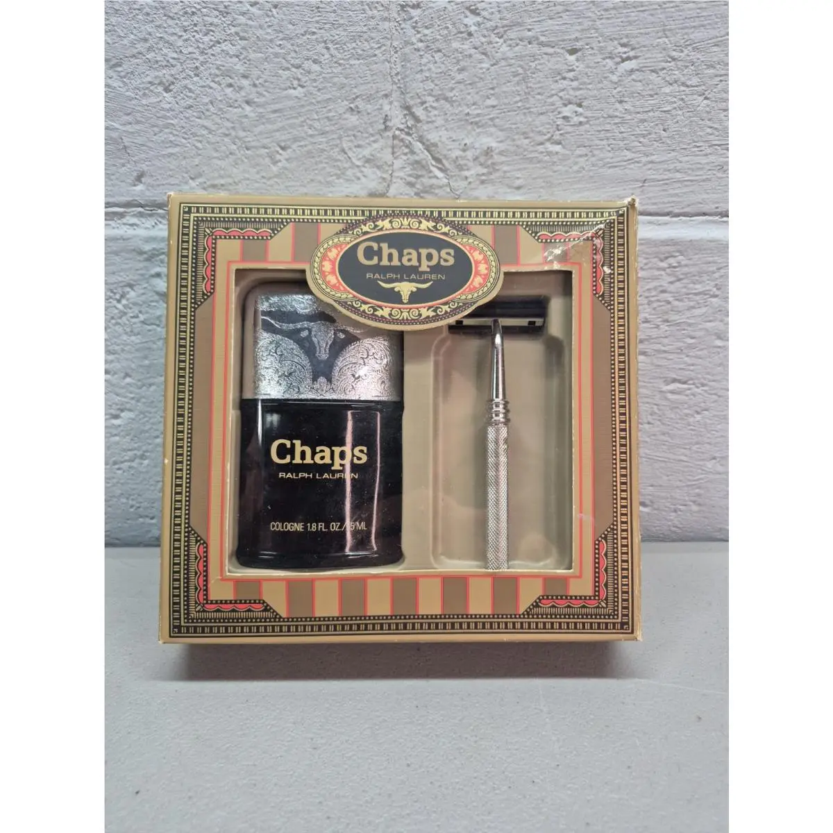 Vintage Chaps BY Ralph Lauren 1.8oz/55ml Cologne Spray with Razor Nos