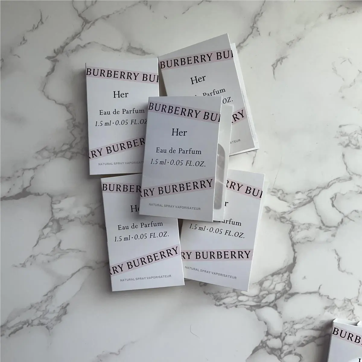 5x Burberry Her For Women 0.05 Fl.oz Eau de Parfum Spray