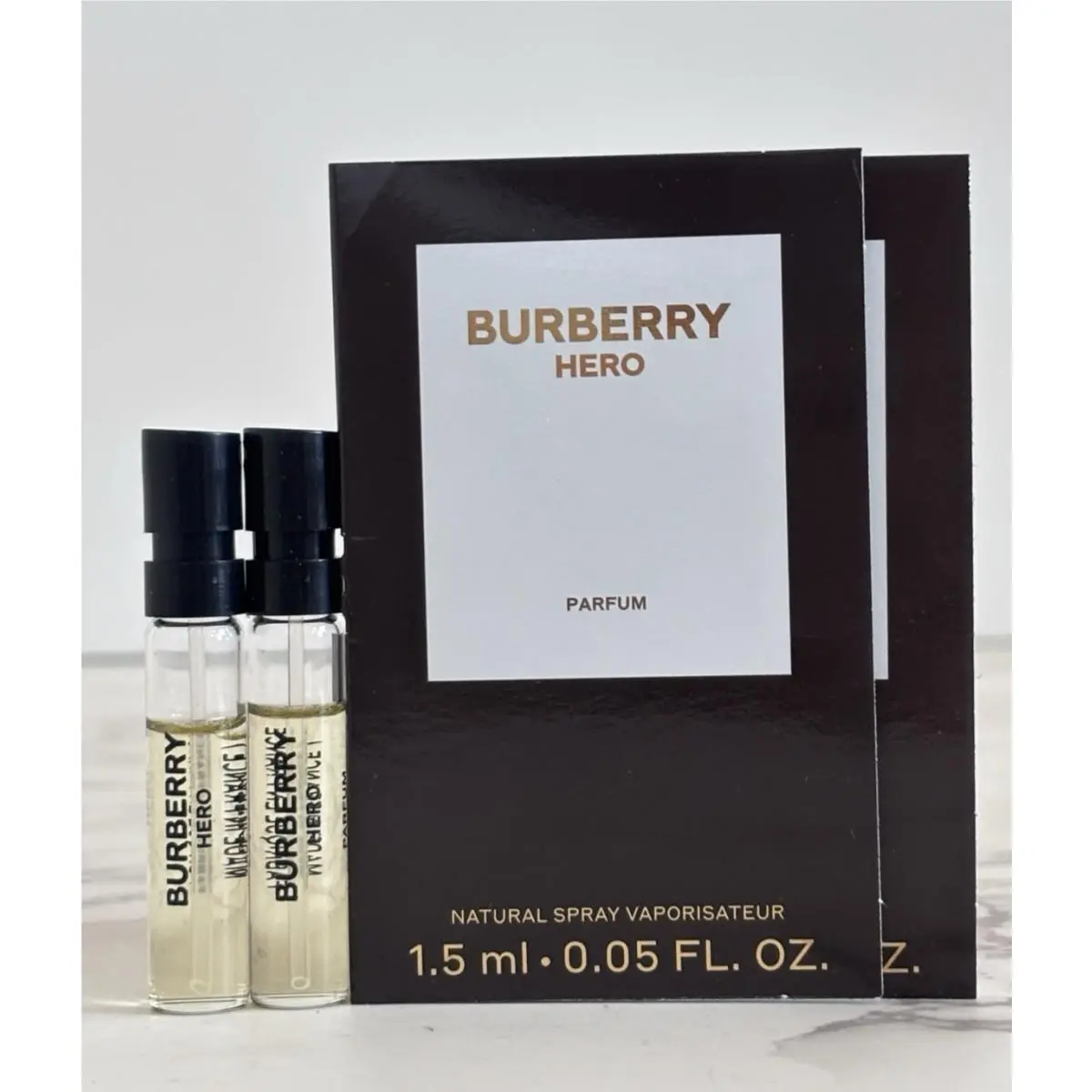 Burberry Hero Parfum Natural Spray 1.5 ml/0.05 fl oz Each 2 Pack