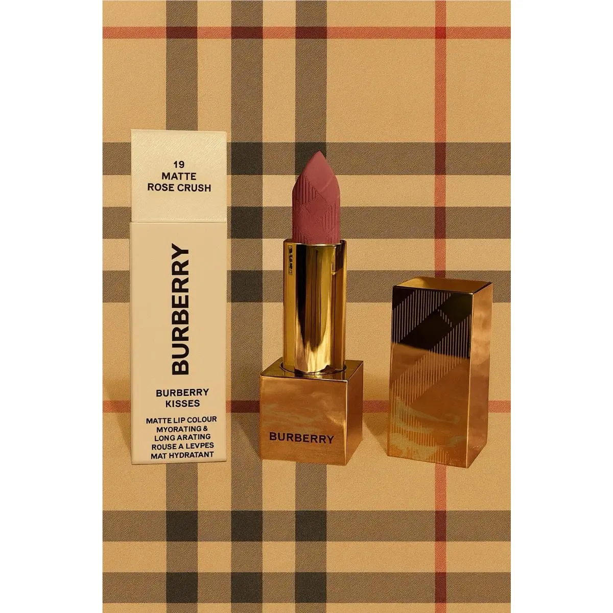 Burberry Kisses Matte Lip Colour 19 Rose Crush Lipstick Full Size