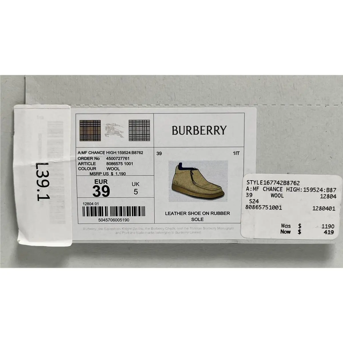 Burberry shoes - Burberry Chance - Chance - Ivory / Beige 17