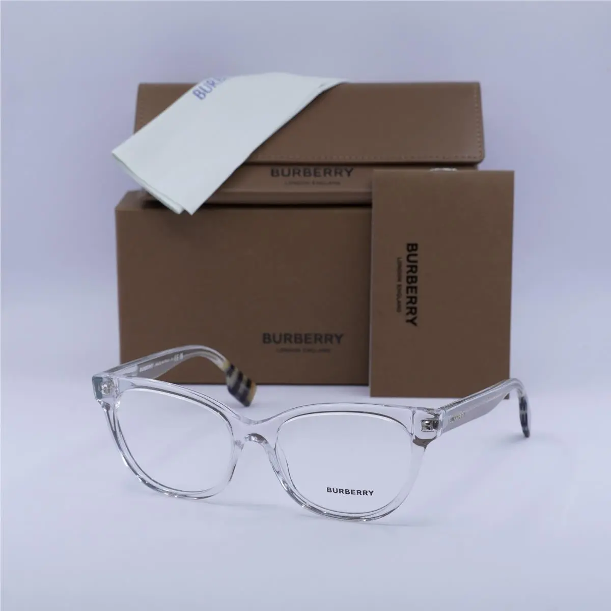 BE2375 3024 Transparent 53mm Eyeglasses by Burberry
