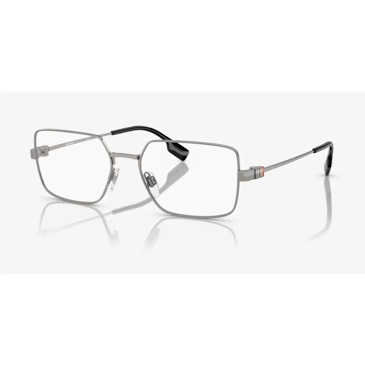 BurberryBE1380 1003 56 Eyeglasses Men`s Silver Full Rim Rectangle Shape 56mm