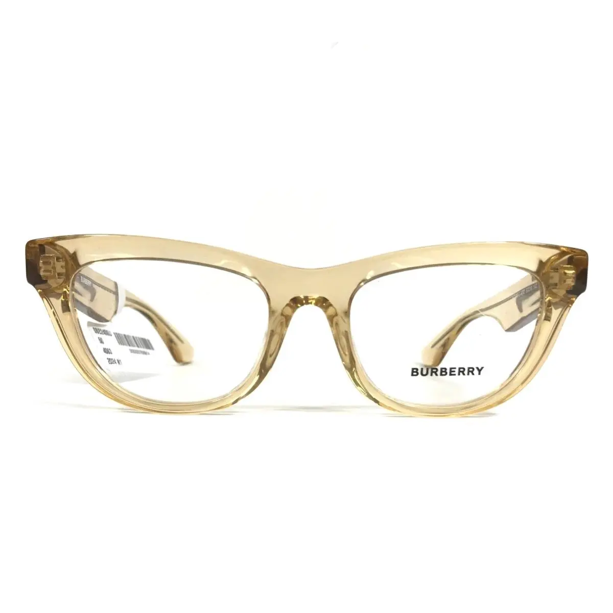 Burberry Eyeglasses Frames B2406-U 4068 Transparent Brown Asian Fit 50-18-140