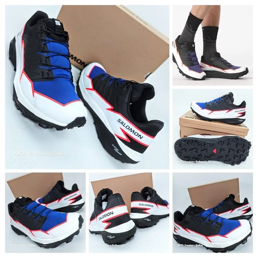 Salomon shoes - Salomon Thundercross - Thundercross - L4729610032 - Surf the Web/Black/Fiery Coral (UPC: 195751400756) 0