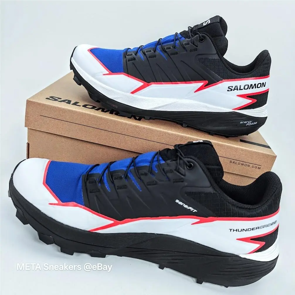 Salomon shoes - Salomon Thundercross - Thundercross - L4729610032 - Surf the Web/Black/Fiery Coral (UPC: 195751400756) 9