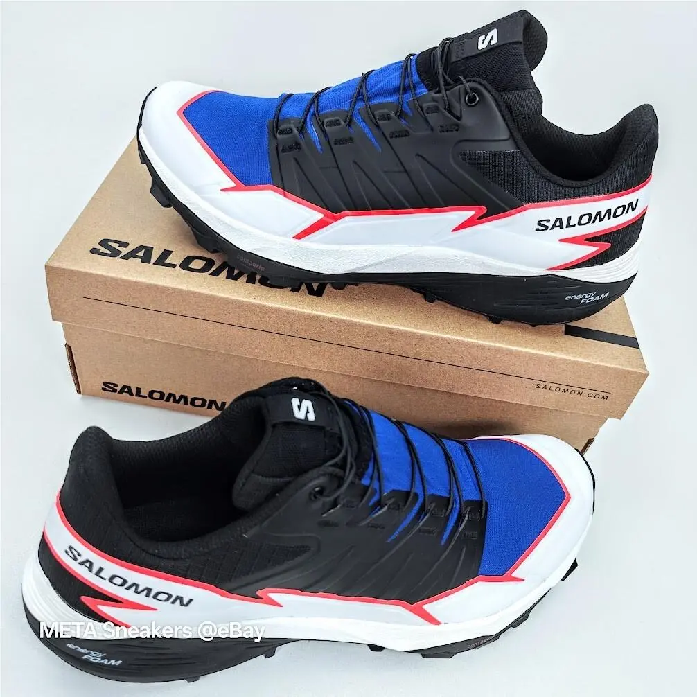 Salomon shoes - Salomon Thundercross - Thundercross - L4729610032 - Surf the Web/Black/Fiery Coral (UPC: 195751400756) 7