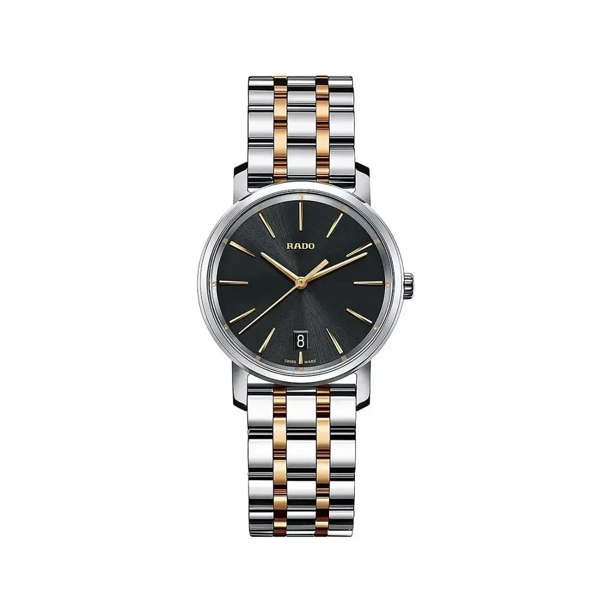 Diamaster Black Dial Two-tone Stainless Steel Men’s Watch - R14078163 by Rado